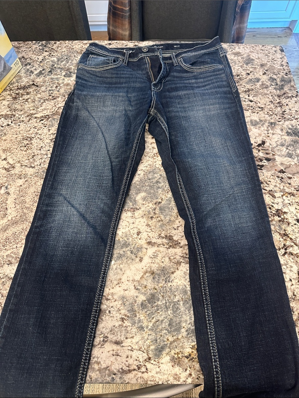 Men’s Dark Blue Straight Jeans